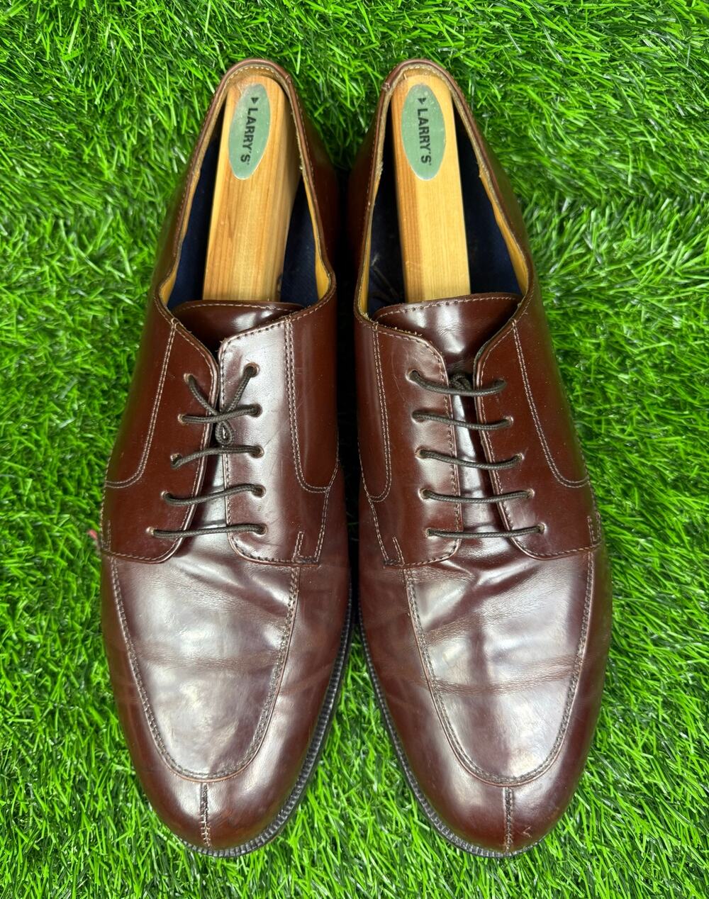 Cole Haan Mens Size 13 D Brown Leather Split Toe Oxford Derby Dress Shoes C09536